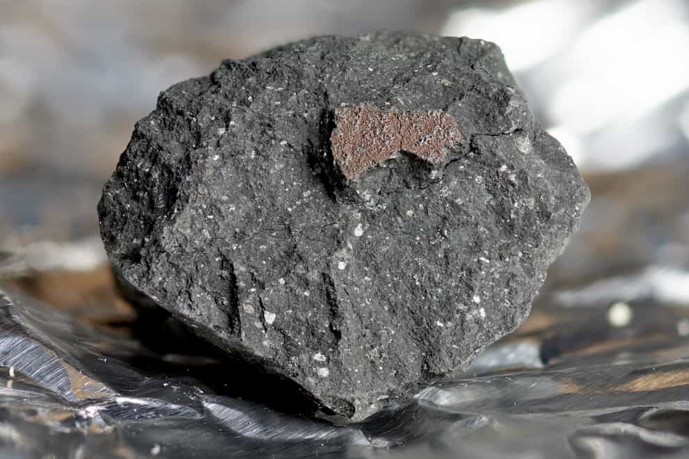 Extra-terrestrial water has been found for the first time in a meteorite that has fallen in the UK (Trustees of the Natural History Museum/PA)