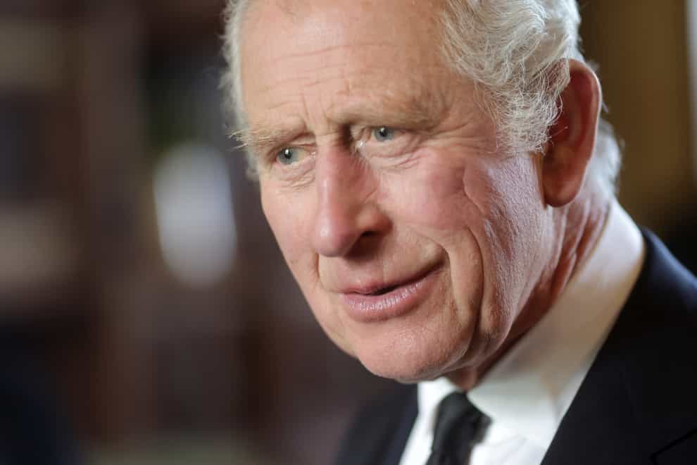 King Charles III during a reception for local charities at Cardiff Castle (Chris Jackson/PA).