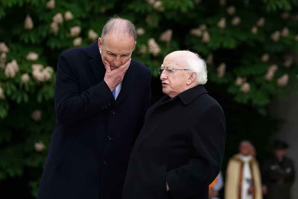 Taoiseach Micheal Martin and President Michael D Higgins will be in London for the funeral (PA)