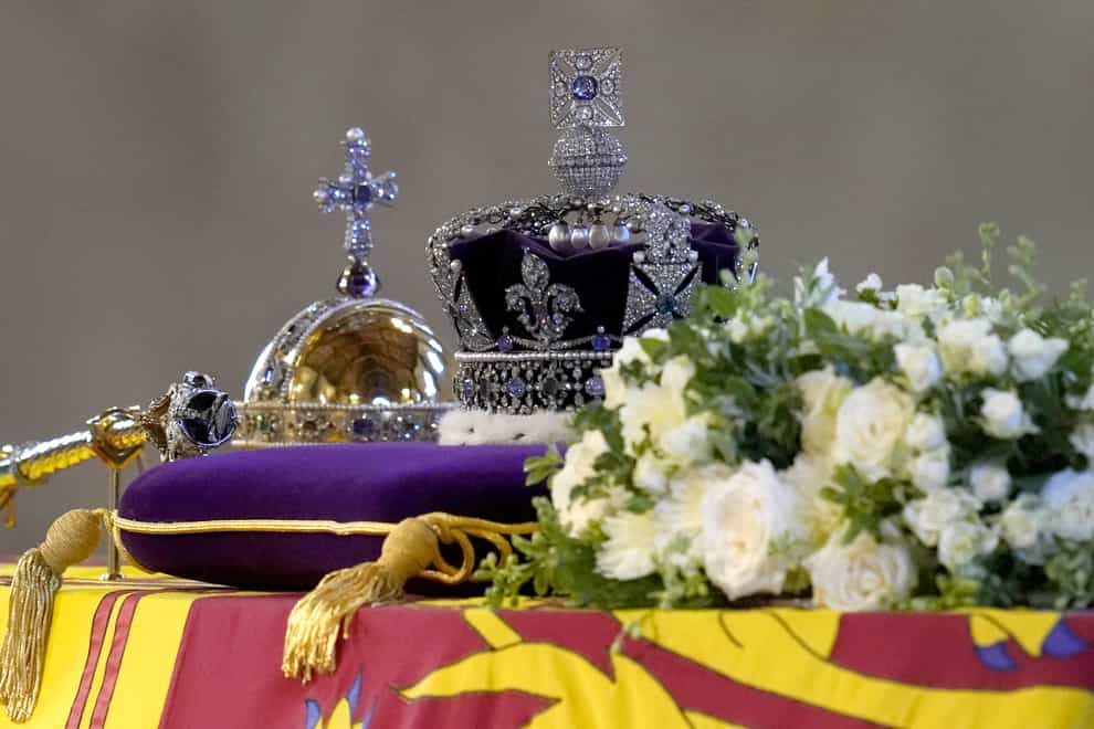 The coffin of Queen Elizabeth II (PA)