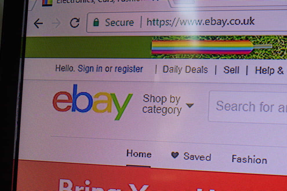 eBay said the items were against its policies (Alamy/PA)