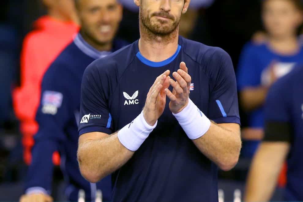 Andy Murray applauds the fans in Glasgow (Robert Perry/PA)