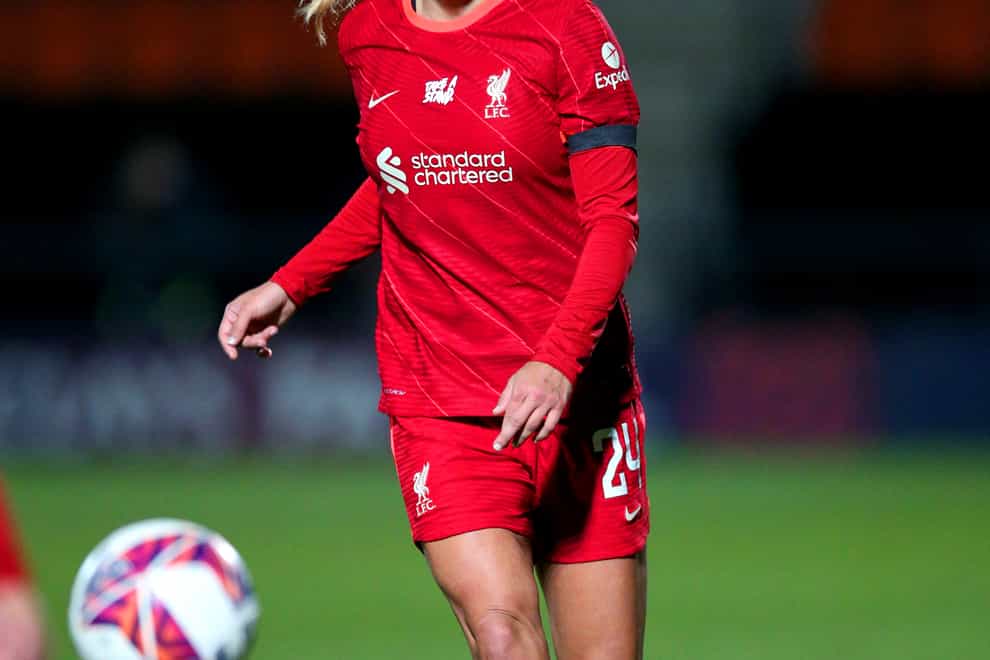 Katie Stengel scored twice as Liverpool sprang a shock (Nigel French/PA)