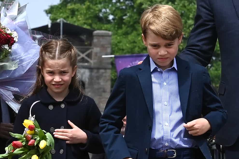 Prince George and Princess Charlotte will walk through Westminster Abbey with the royal family (Ashley Crowden/PA)
