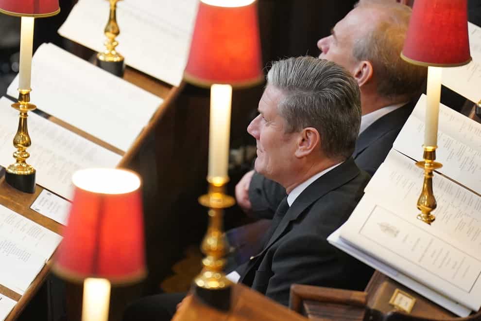 Labour leader Keir Starmer at the Queen’s state funeral at Westminster Abbey (Dominic Lipinski/PA)