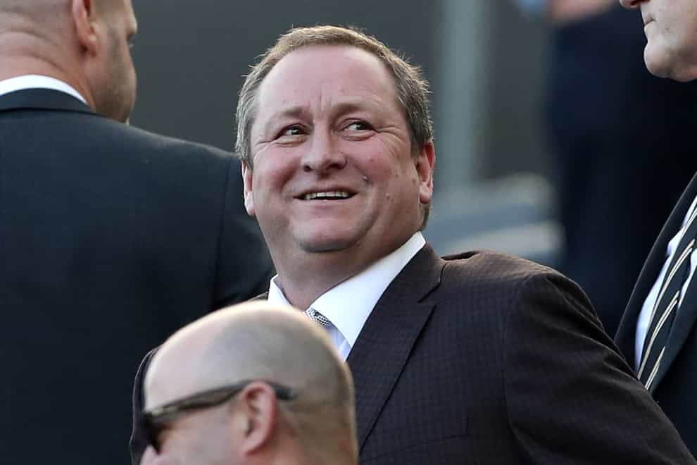 Sports Direct founder Mike Ashley. The retail veteran has said he will step down from the board of his Frasers retail empire next month (Owen Humphrys/PA)