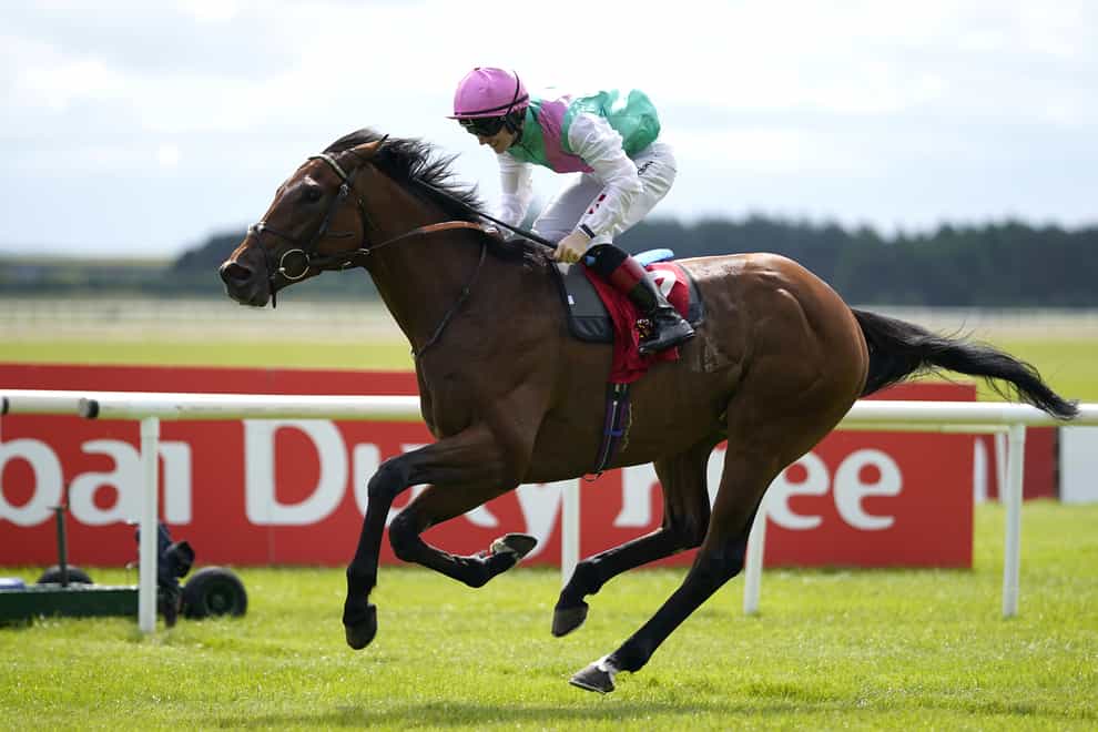 Westover ridden by jockey Colin Keane wins the Dubai Duty Free Irish Derby during day two of the Dubai Duty Free Irish Derby Festival at Curragh Racecourse in County Kildare, Ireland. Picture date: Saturday June 25, 2022.