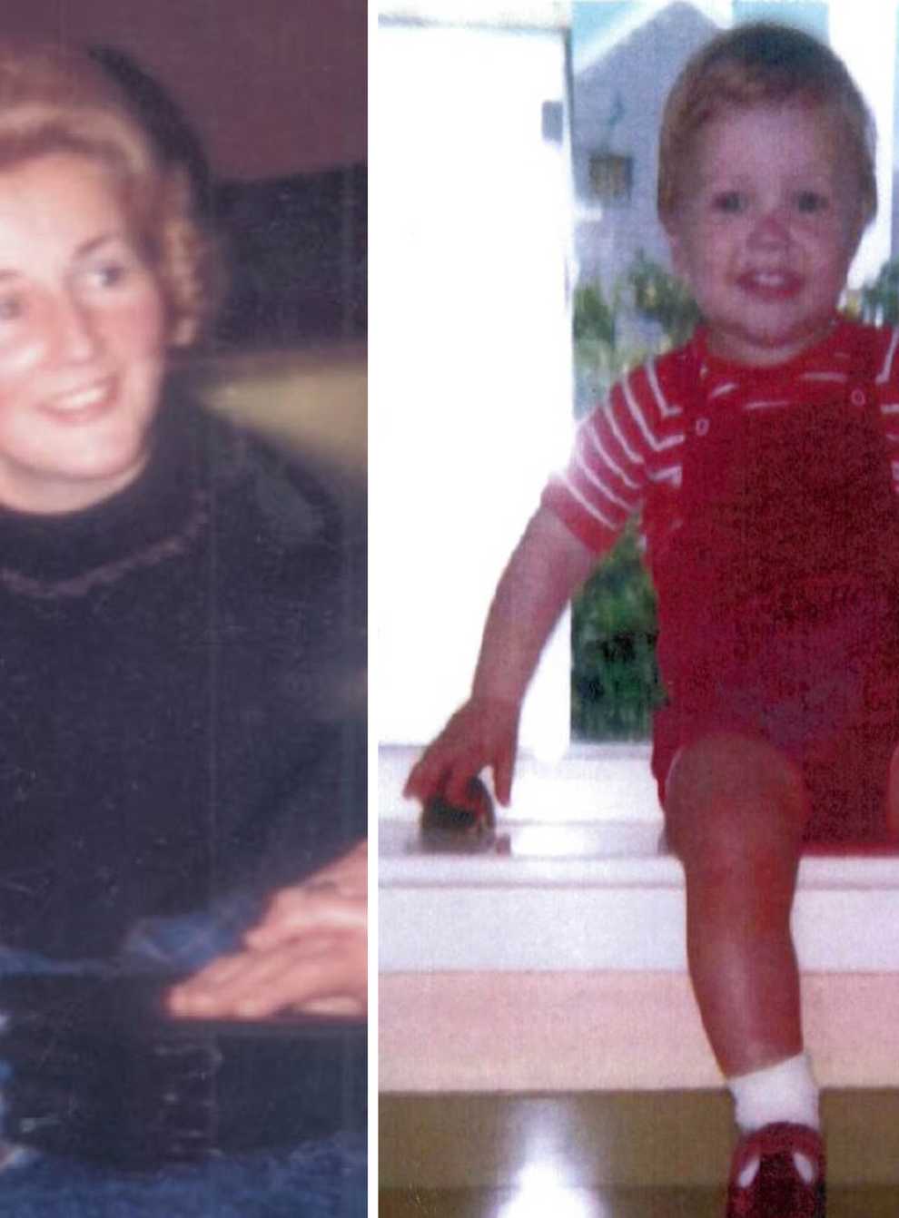 Renee MacRae, 36, and three-year-old Andrew Macrae, who vanished in November 1976 (Handout/PA)