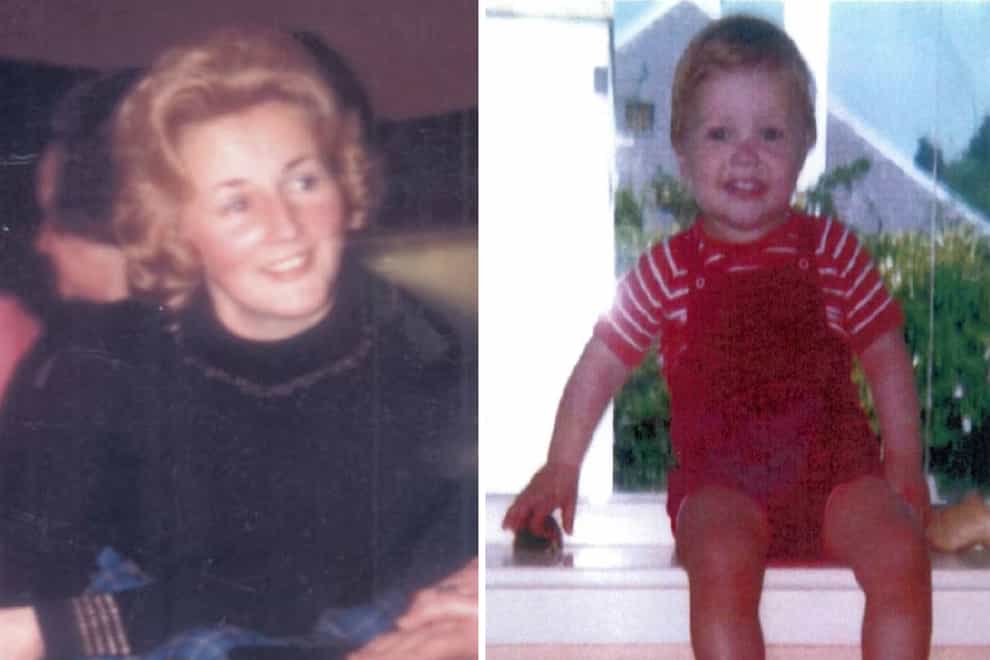Renee MacRae, 36, and three-year-old Andrew Macrae, who vanished in November 1976 (Handout/PA)