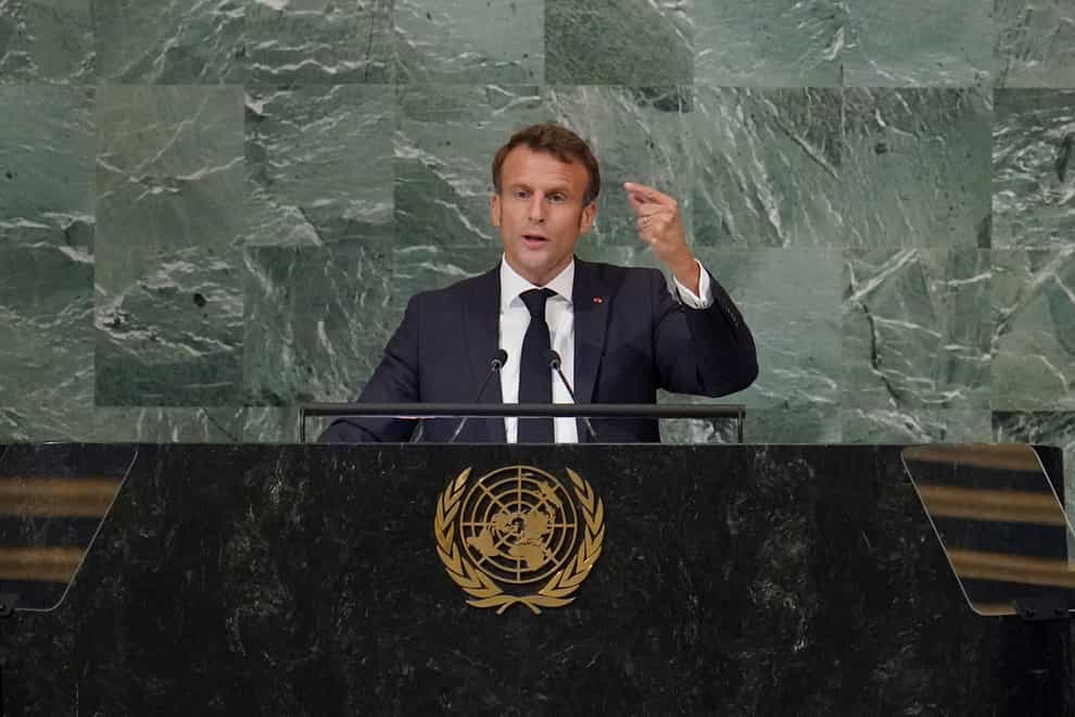President of France Emmanuel Macron (Mary Altaffer/AP)