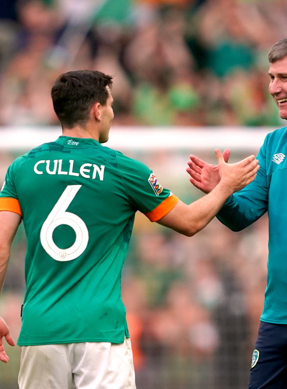 Josh Cullen (left) has become a fixture in Republic of Ireland manager Stephen Kenny’s team (Brian Lawless/PA)