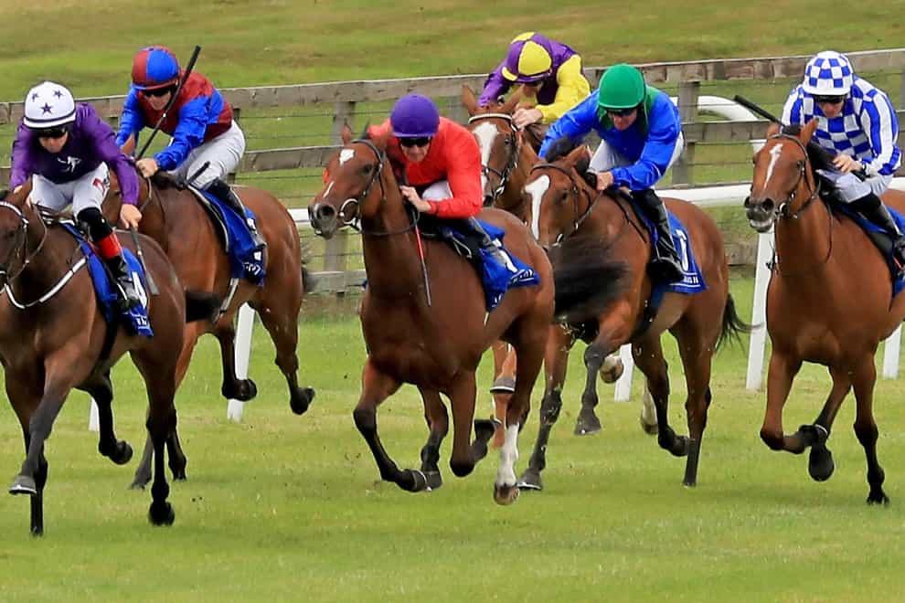Olivia Maralda (left) in action at the Curragh (Donall Farmer/PA)