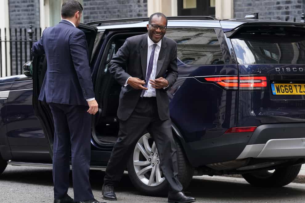 Chancellor Kwasi Kwarteng arrives at 10 Downing Street (Kirsty O’Connor/PA)