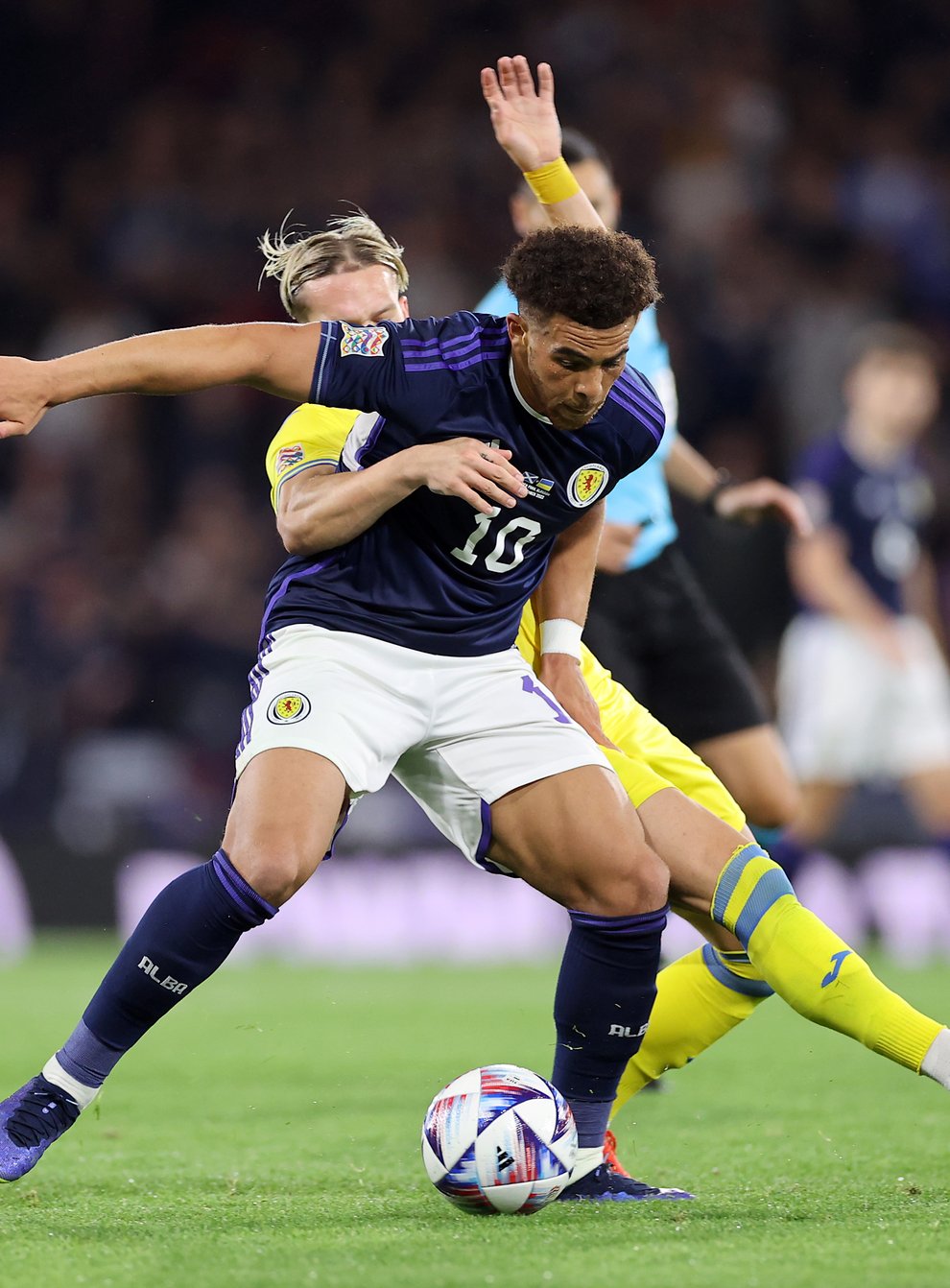 Che Adams was part of a strong Scotland display against Ukraine (Steve Welsh/PA)