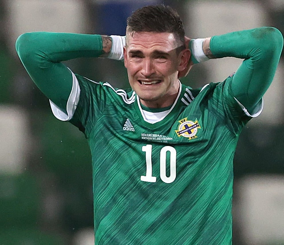 Kyle Lafferty has been withdrawn from Northern Ireland’s squad after a video emerged of him appearing to use sectarian language (Liam McBurney/PA)