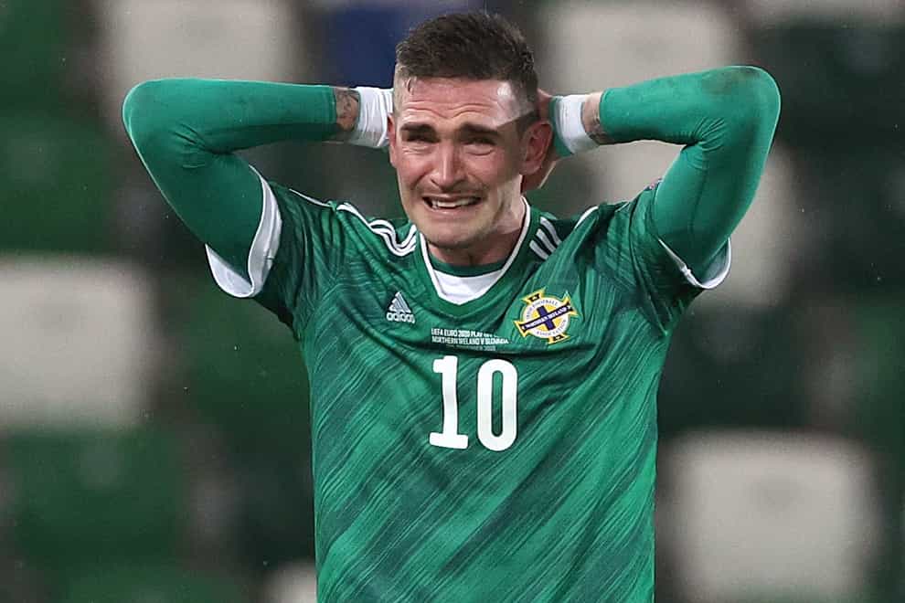 Kyle Lafferty has been withdrawn from Northern Ireland’s squad after a video emerged of him appearing to use sectarian language (Liam McBurney/PA)