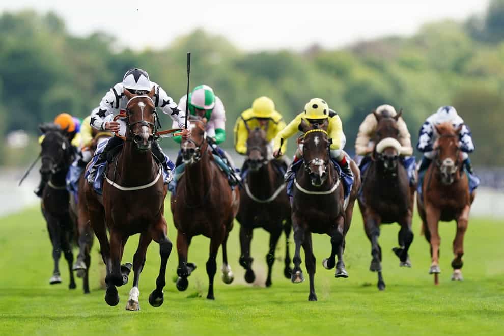 Noble Style ridden by William Buick (second right) on their way to winning the Al Basti Equiworld Dubai Gimcrack Stakes during day three of the Ebor Festival at York Racecourse (Mike Egerton/PA)