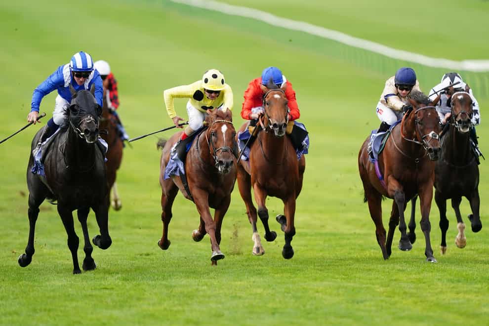 Mutasaabeq (left) winning the Joel Stakes at Newmarket (Mike Egerton/PA)