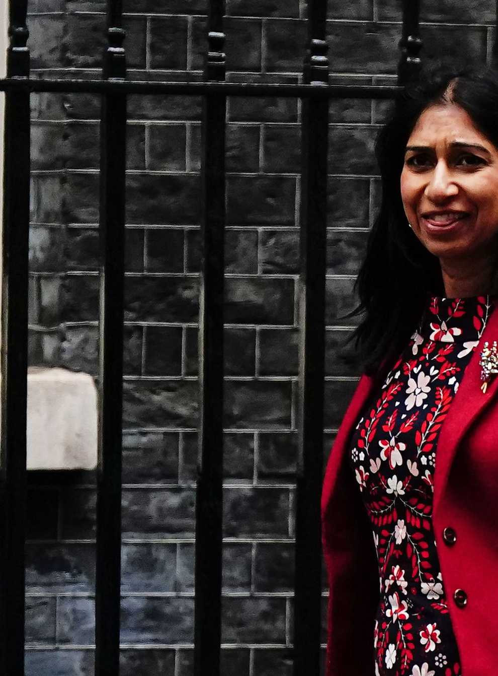 Home Secretary Suella Braverman arrives for a cabinet meeting at 10 Downing Street, London (Aaron Chown/PA)