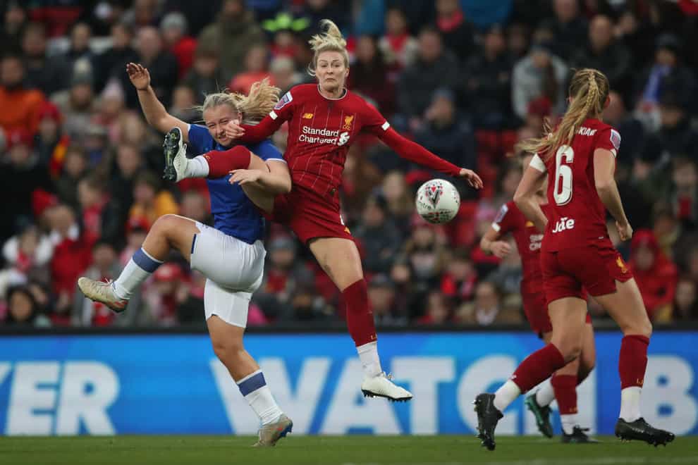 Anfield will host the Women’s Super League match between Liverpool and Everton on Sunday (Nick Potts/PA).