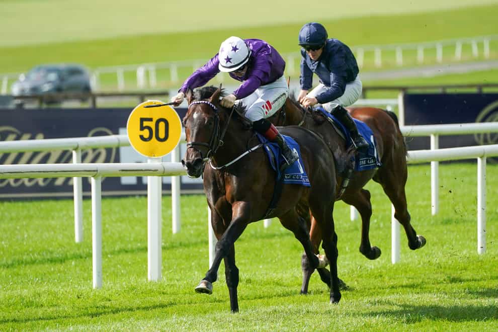 Crypto Force leads the way in the Beresford Stakes at the Curragh (Brian Lawless/PA)