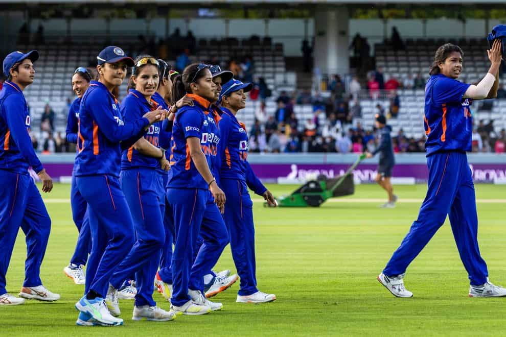 A controversial wicket by Deepti Sharma helped secure victory for India over England at Lord’s (Steven Paston/PA)