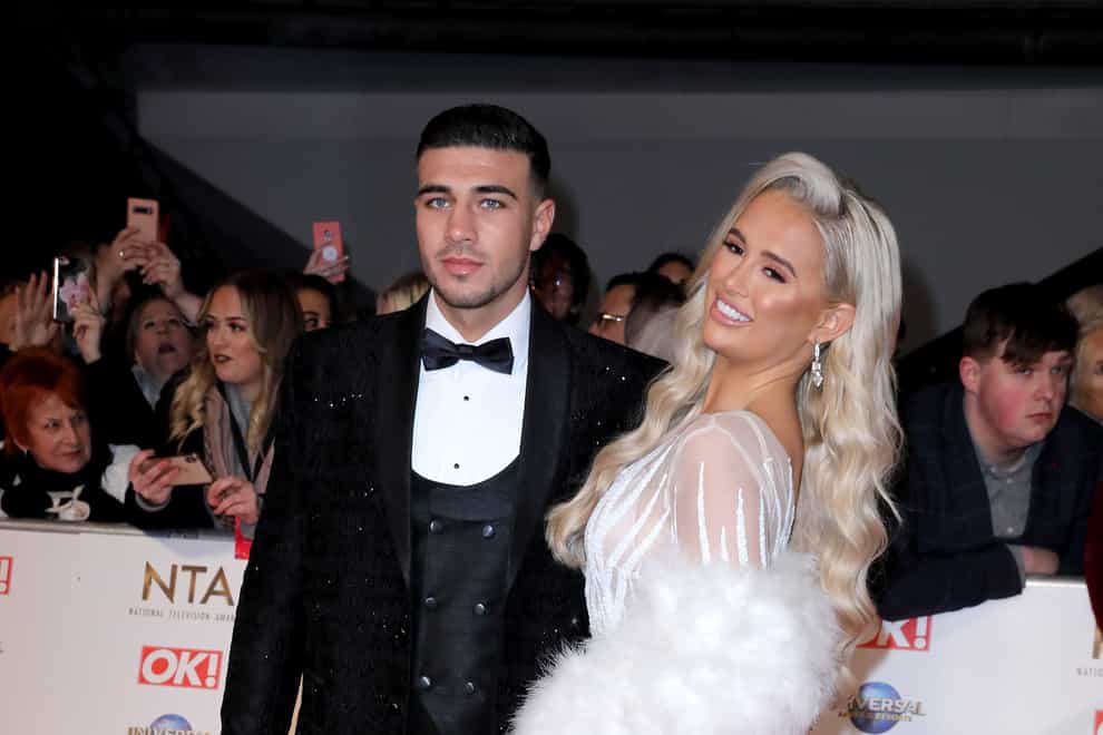 Molly-Mae Hague and Tommy Fury met on Love Island in 2019 (Isabel Infantes/PA)