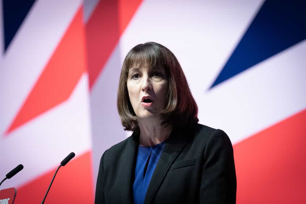 Shadow chancellor Rachel Reeves delivers her keynote speech to the Labour Party conference in Liverpool (Stefan Rousseau/PA)