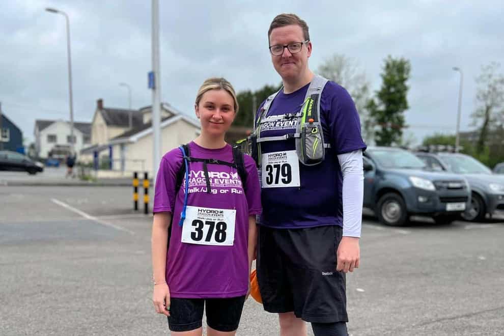 Nursery nurse Hannah Evans will run the TCS London Marathon for the British Heart Foundation with her brother-in-law Mike Drakeford (Family handout/BHF/PA)