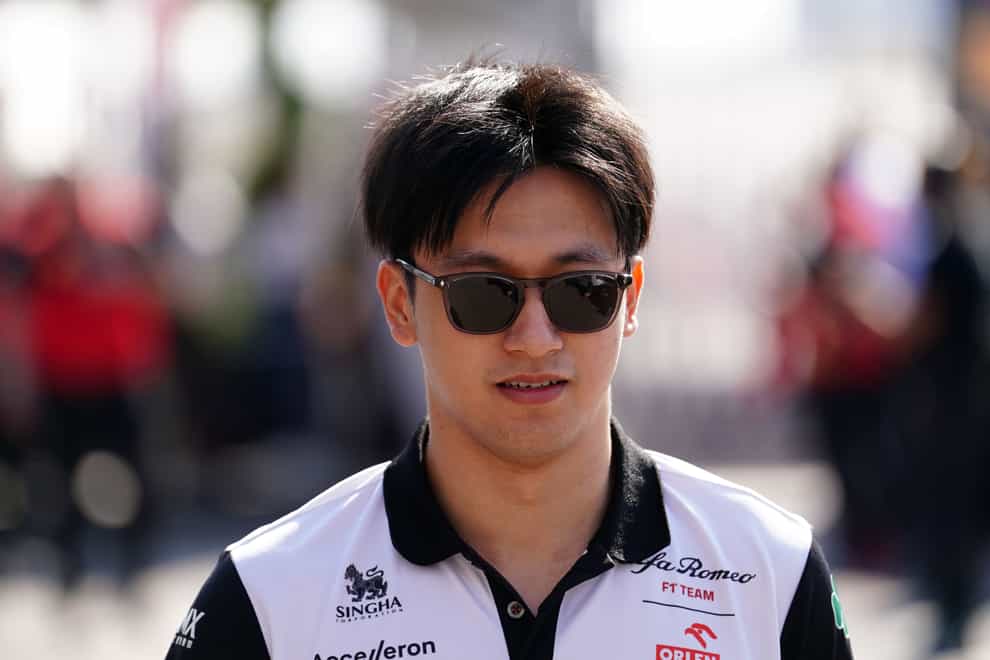 Alfa Romeo’s Guanyu Zhou has been retained for a second year (David Davies/PA)