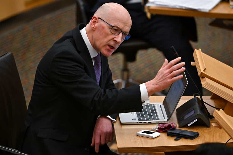 John Swinney responded to questions at Holyrood (Jeff J Mitchell)