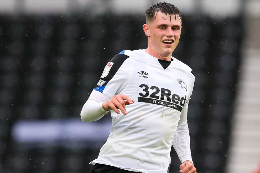 Jack Stretton is on loan from Derby (Barrington Coombs/PA)