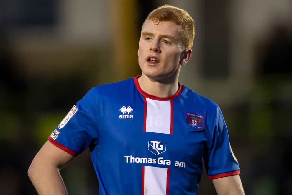 Morgan Feeney is hoping to reclaim his spot in Carlisle’s defence (Leila Coker/PA)