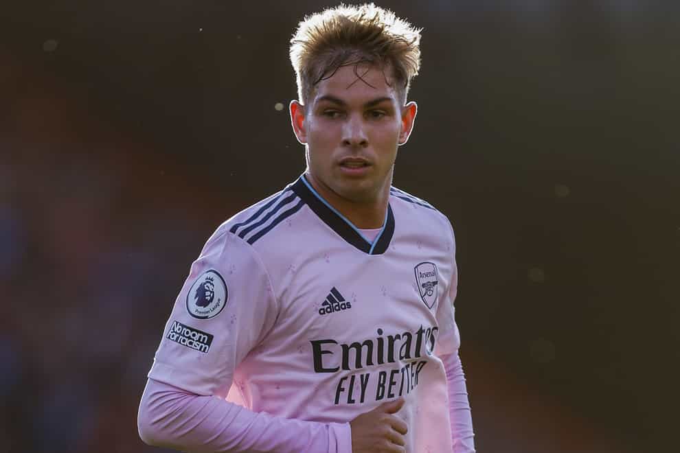 Emile Smith Rowe’s recent game time for Arsenal has been impacted by a groin injury. (Steven Paston/PA)