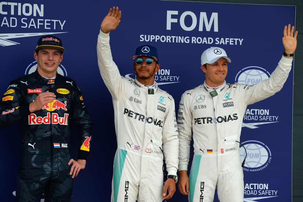 Nico Rosberg, right, believes Max Verstappen, left, can chase Lewis Hamilton’s records (Tony Marshall/PA)