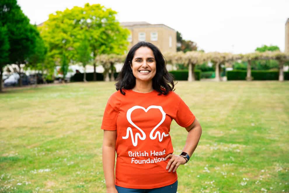 Navinder Molyneux is running the TCS London Marathon on Sunday to raise money for the British Heart Foundation in memory of her father who died 10 years ago from heart failure (Oliver Holder/BHF/PA)
