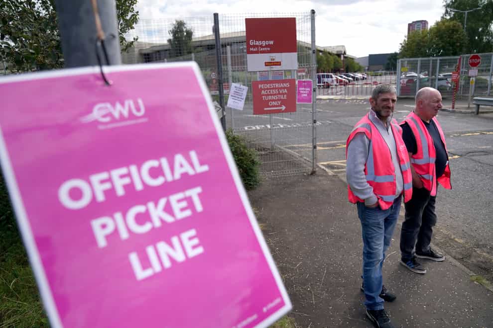Members of the Communication Workers Union walked out on a 48-hour strike on Friday (PA)