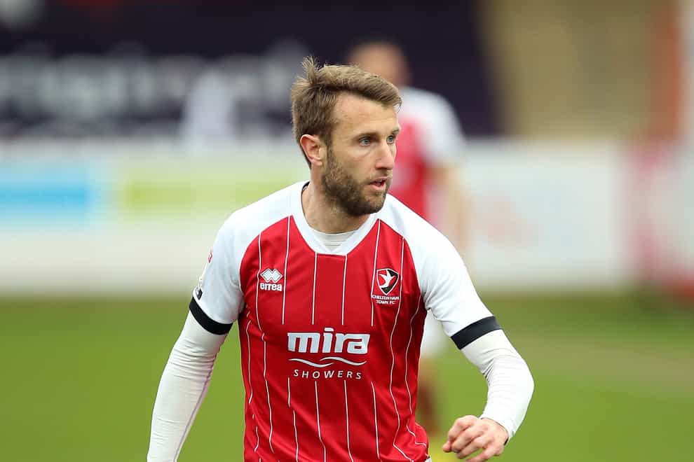 Cheltenham Town’s Andy Williams during the Sky Bet League Two match at the Jonny-Rocks Stadium, Cheltenham. Picture date: Saturday March 20, 2021.