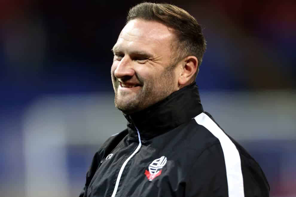 Ian Evatt was satisfied with Bolton’s performance in the victory over Lincoln (Richard Sellers/PA)