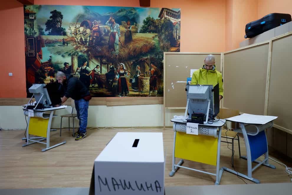 Bulgarians are voting in the fourth general election in 18 months (Valentina Petrova/AP)