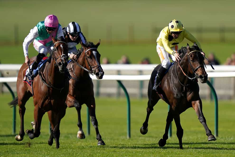 Fonteyn (right) got the better of Laurel (left) to land the Sun Chariot at Newmarket (Tim Goode/PA)