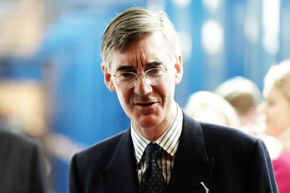 Business Secretary Jacob Rees-Mogg arrives for the Conservative Party annual conference at the International Convention Centre in Birmingham (Aaron Chown/PA)
