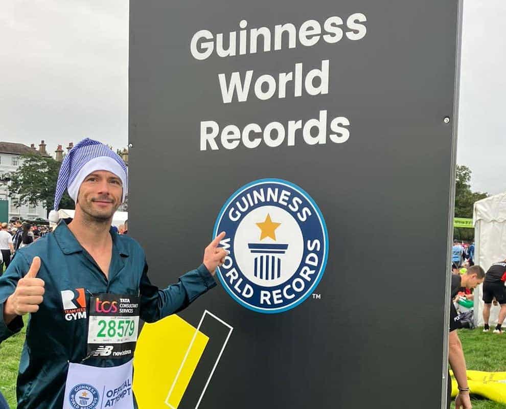 David Jones decided to try to get the world record after watching the London Marathon last year (Penny Holborn/PA)