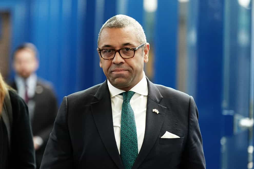 Foreign Secretary James Cleverly at the Conservative Party annual conference (Aaron Chown/PA)