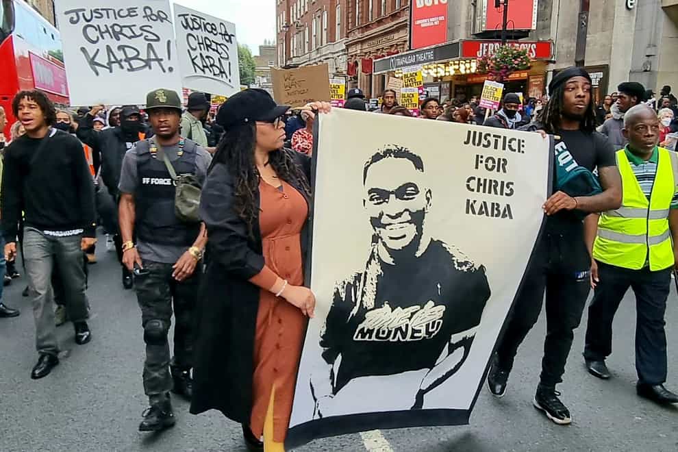 The police shooting of Chris Kaba has sparked protests by campaigners (Left Unity/PA)