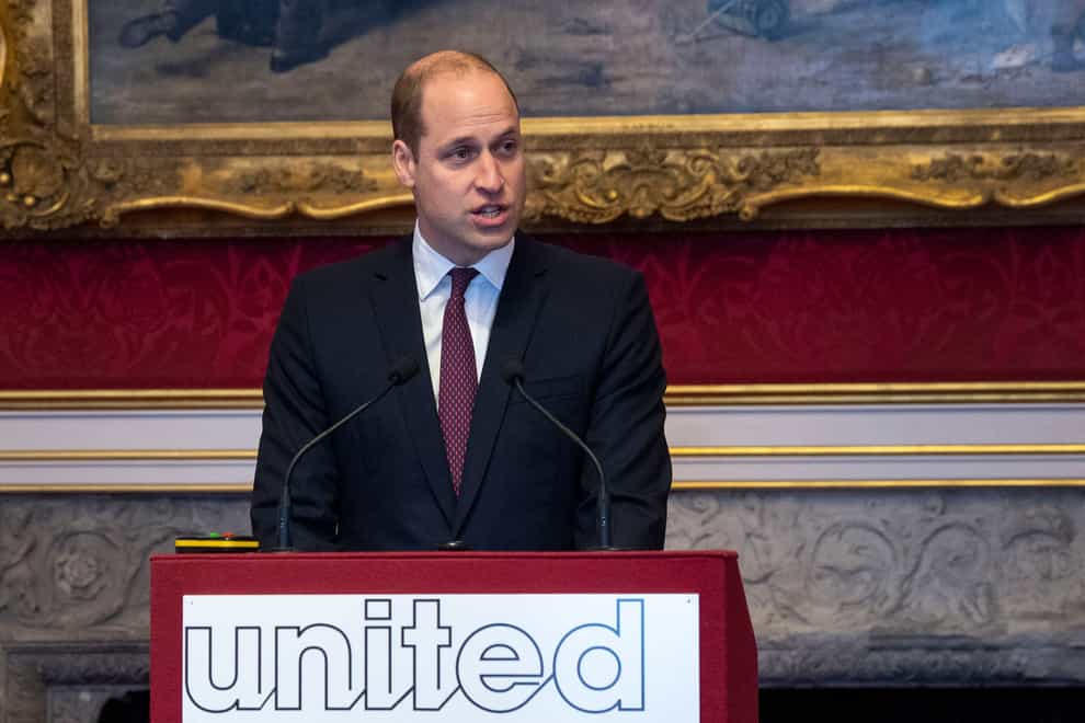 William will address the United for Wildlife summit at the Science Museum in London (Victoria Jones/PA)