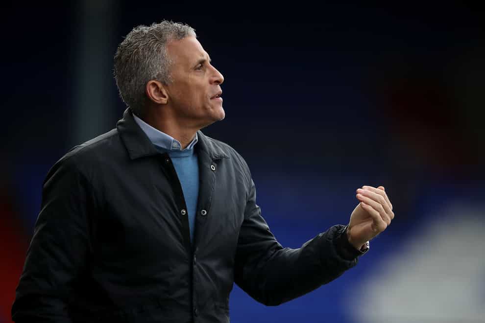 Keith Curle celebrated a first win (Martin Rickett/PA)