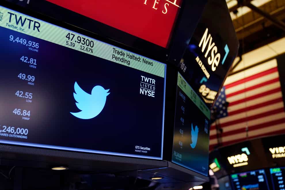 Trading in Twitter’s stock had been halted for much of the day pending release of the news (Seth Wenig)