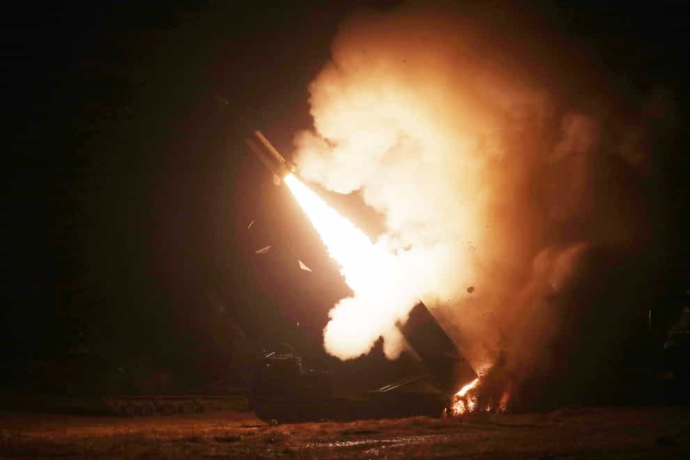 A malfunctioning South Korean ballistic missile blew up during a live-fire drill with the US that was a reprisal for North Korea’s successful launch a day earlier of a weapon that flew over Japan (South Korea Defence Ministry/AP)