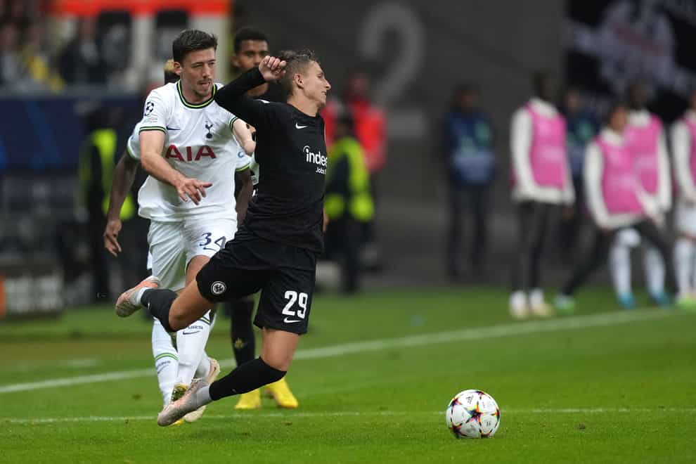 Clement Lenglet helped Tottenham secure a point away to Frankfurt in the Champions League (Michael Probst/AP/PA)